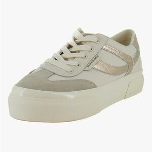 Sam Edelman Women's Beige and Metallic Sneakers